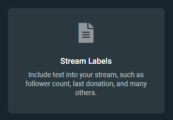 how to set up stream labels