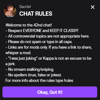 twitch rules panel