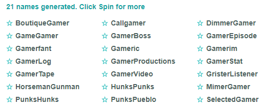 Gamer Cool Names Generator